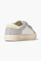 MAY SCHOOL LEATHER AND SUEDE UPPER SUEDE TOE AND STAR LEATHER HEEL