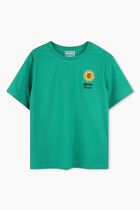 Sunflower Embroidered Organic Cotton T-Shirt