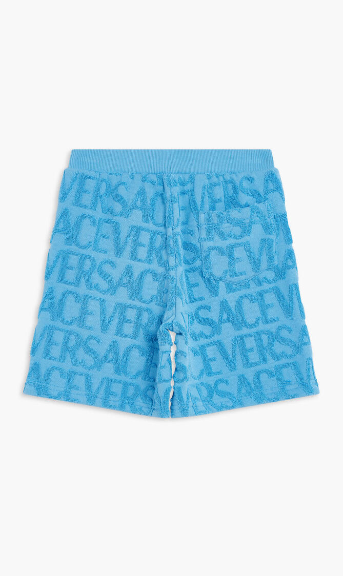 All Over Print Jacquard Logo Shorts