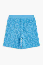 All Over Print Jacquard Logo Shorts
