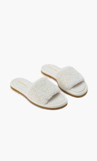 JJ Shearling Slides