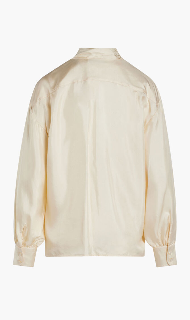 SILK BOW BLOUSE