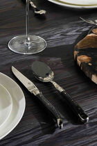 طقم من ملاعق الحساء بمقابض سوداء - 6 ملاعق طقم من ملاعق الحساء بمقابض سوداء - 6 ملاعق