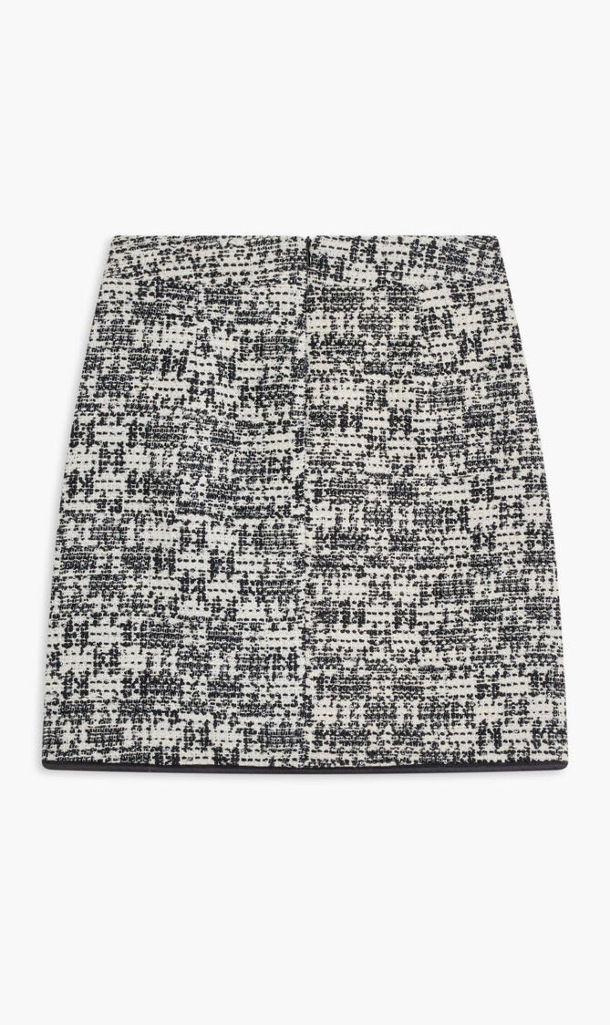 CHECK BOUCLE SKIRT