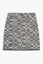 CHECK BOUCLE SKIRT