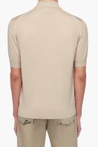 Short Sleeved Silk Blend Polo Shirt