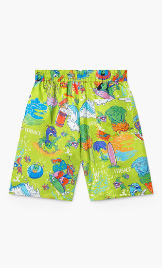 SHORTS CONTRAST MEDUSA SILK TWILL KIDS