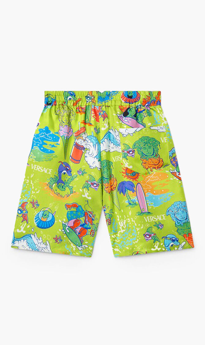 SHORTS CONTRAST MEDUSA SILK TWILL KIDS SHORTS CONTRAST MEDUSA SILK TWILL KIDS