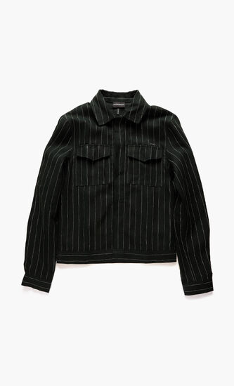 Regular Fit Stripes Linen Shirt