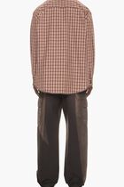 OW EMB CHECKCOTT ZIP SHIRT FIG GREY FIG