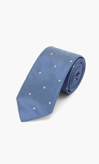 Polka Dot Print Silk Tie