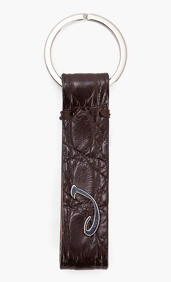 Crocodile Leather Key Ring