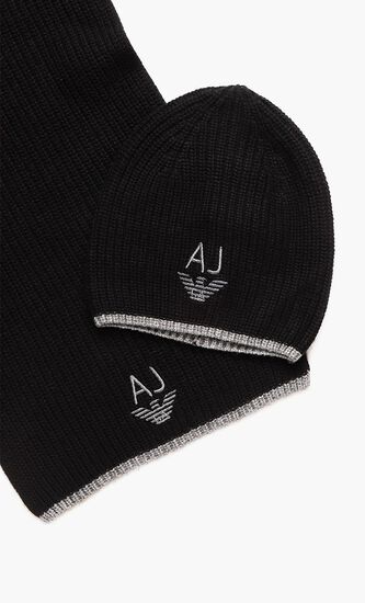 Knitted Beanie and Scarf Set