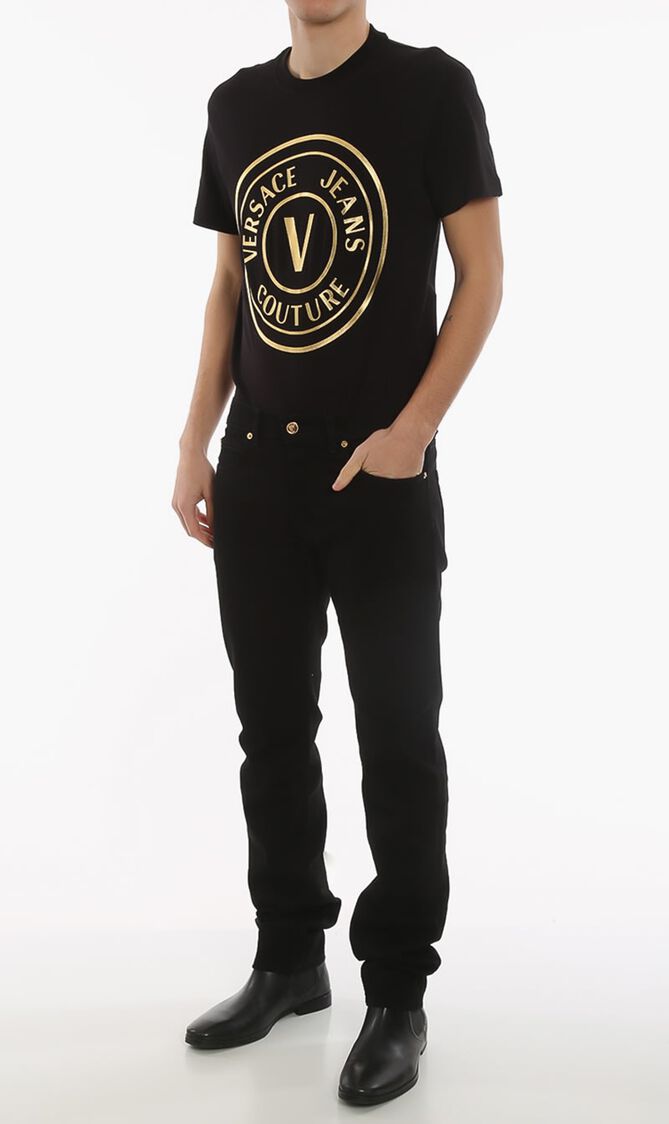 DENIM/JEANS PANTS RINSED STRETCH ECO DENIM BLACK/WHITE