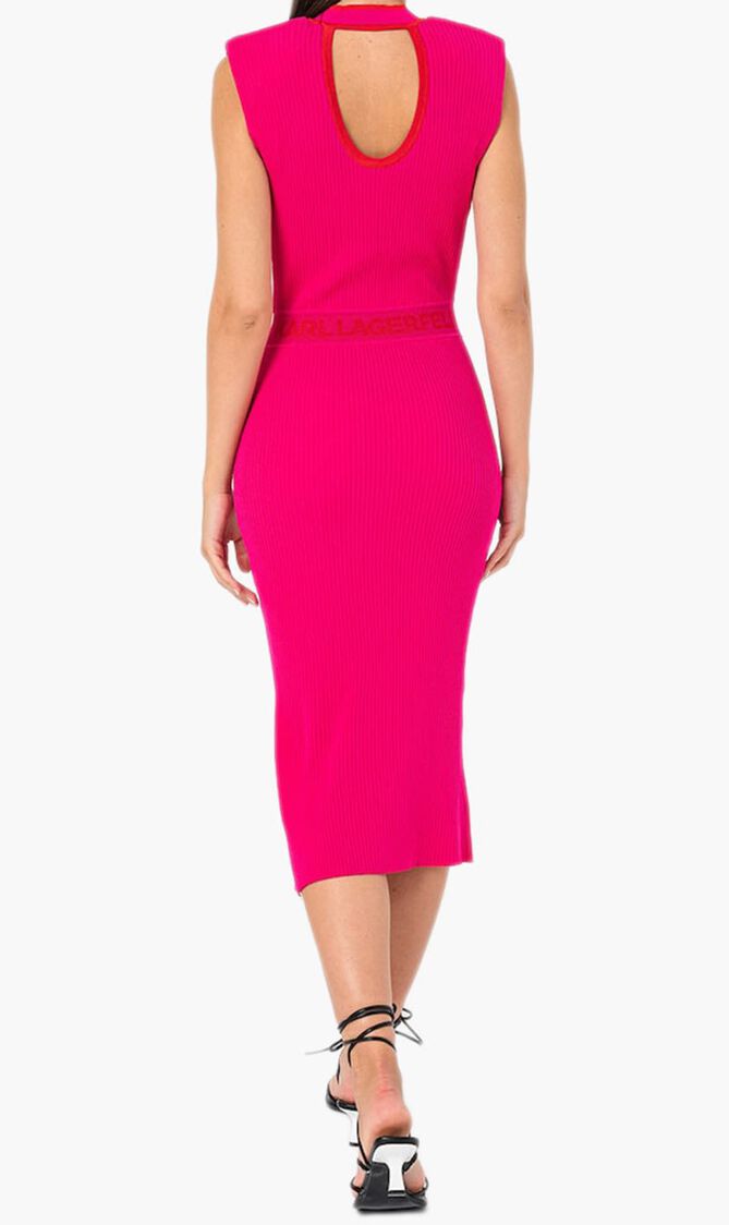 SLVS HIGH NECK KNIT DRESS