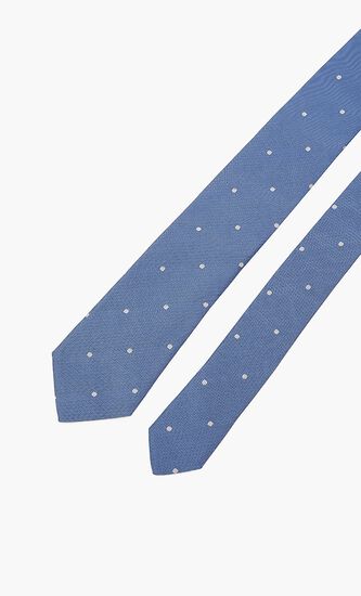 Polka Dot Print Silk Tie