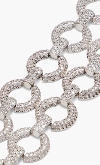 Double Crystal Link Bracelet