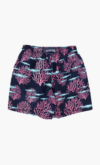 Jim Coral and Fish Print Shorts