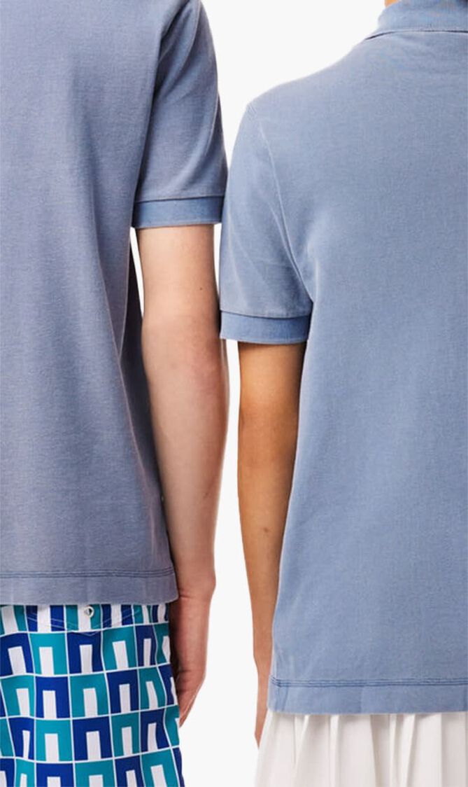 SHORT SLEEVED RIBBED COLLAR SHIRT