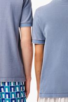 SHORT SLEEVED RIBBED COLLAR SHIRT