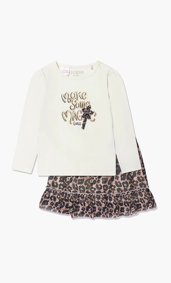 SET LS T-SHIRT+CHIFF - STRETCH JERSEY 180 SOLID