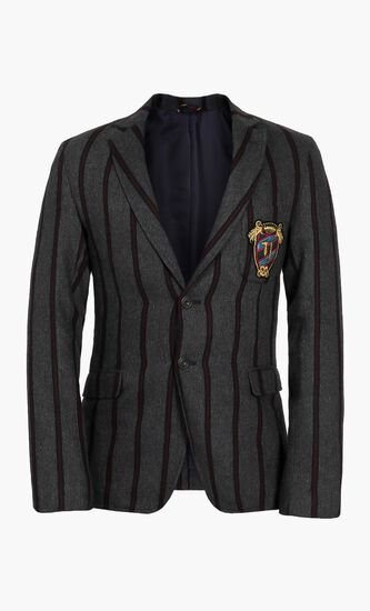 Slim Fit Wool Regimental Jacket