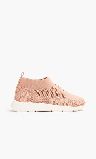 SWAROVSKI CRYSTALS EMBELLISHED SPEED SOCK SNEAKER