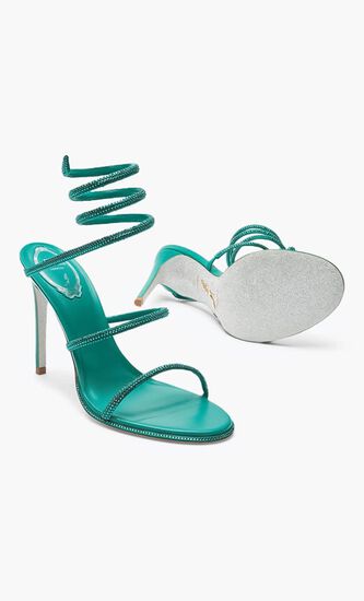 Jeweled Cleo Emerald Heels