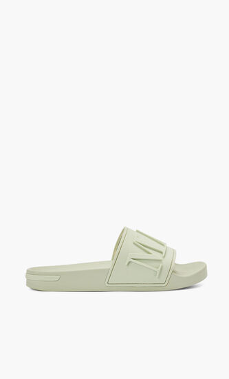 MAL-LET SPLIT LOGO SLIDER MINT WOMENS