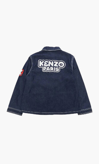 Embroidered Logo Denim Jacket