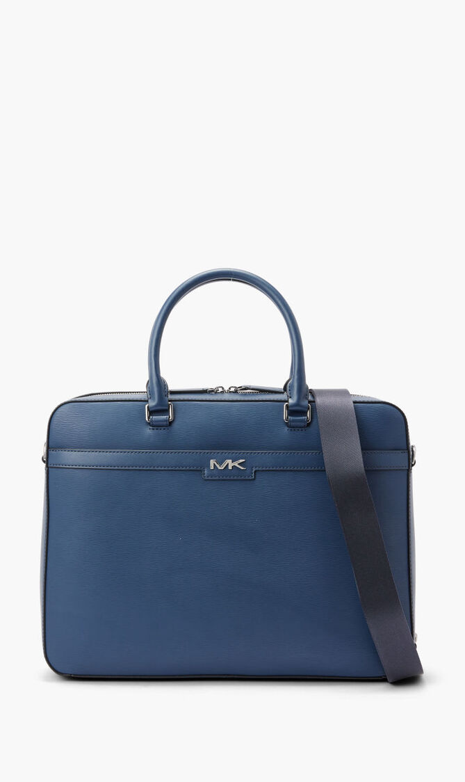 Classic Logo Leather Laptop Bag
