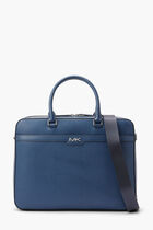 Classic Logo Leather Laptop Bag