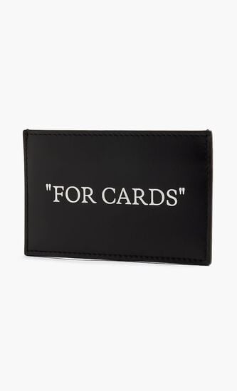 QUOTE BOOKISH CARD CASE BLACK WHITE