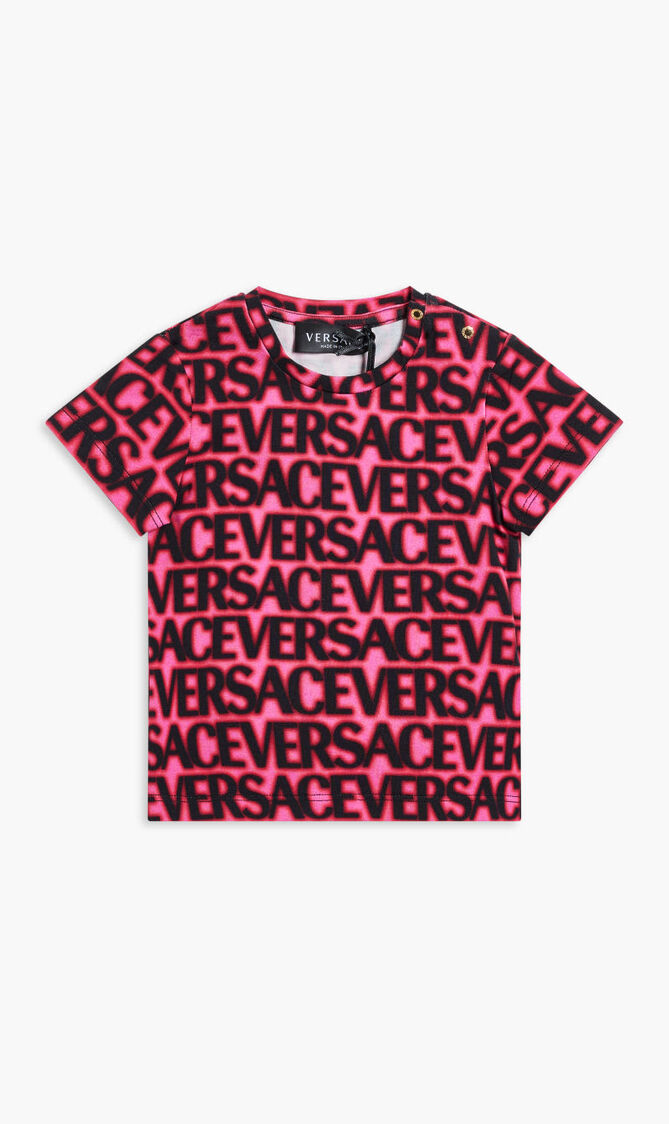 T-SHIRT - SHORT SLEEVES VERSACE ON REPEAT KIDS JERSEY