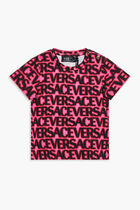T-SHIRT - SHORT SLEEVES VERSACE ON REPEAT KIDS JERSEY