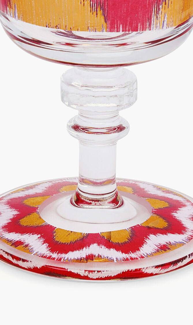 Ikat Drinking Glass Red