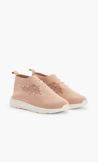 SWAROVSKI CRYSTALS EMBELLISHED SPEED SOCK SNEAKER