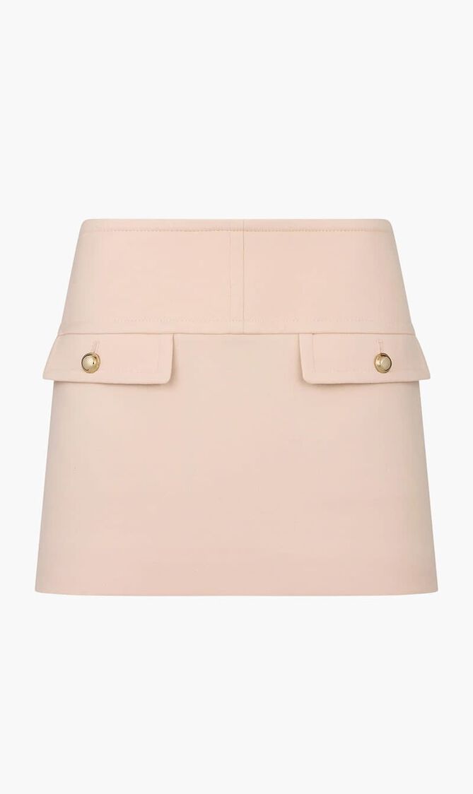 Front Pleat Mini Skirt