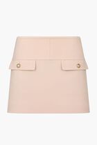 Front Pleat Mini Skirt