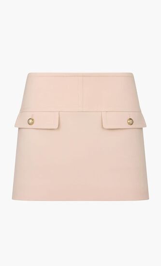 Front Pleat Mini Skirt