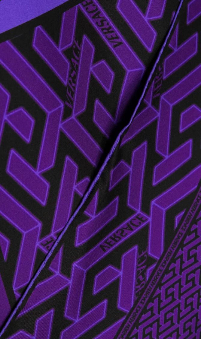 FOULARD 90X90 BIO SILK TWILL WITH MONOGRAN PRINT ART CONO