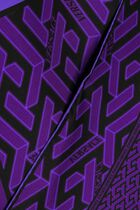 FOULARD 90X90 BIO SILK TWILL WITH MONOGRAN PRINT ART CONO