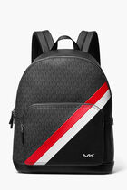 Cooper Logo Stripe and Faux Leather Backpack