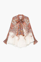 RHIANNON TIE NECK BLOUSE