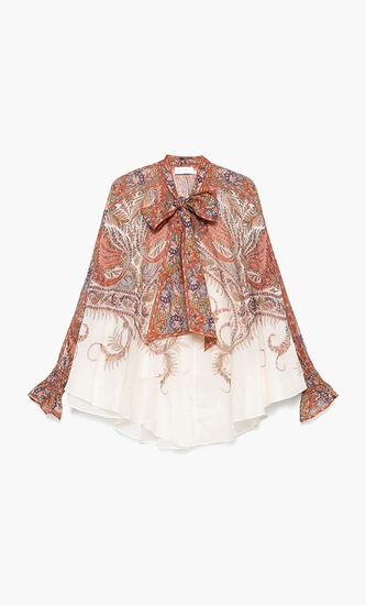 RHIANNON TIE NECK BLOUSE