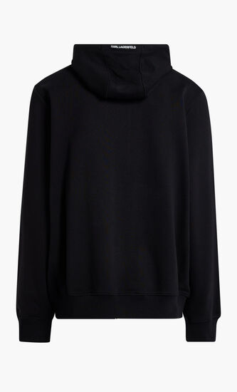 LOGO KNIT TAPE ZIP-UP HOODIE