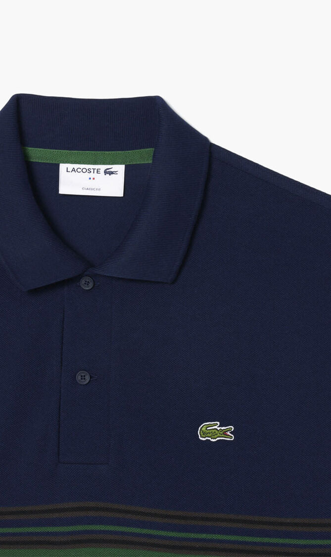 French Made Classic Fit Striped Polo Shirt