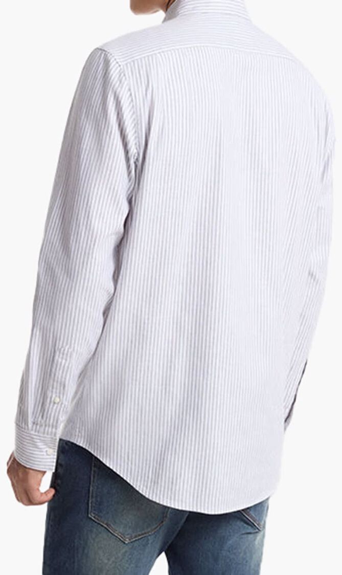Oxford Stripe Stretch Cotton Shirt