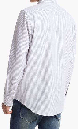 Oxford Stripe Stretch Cotton Shirt
