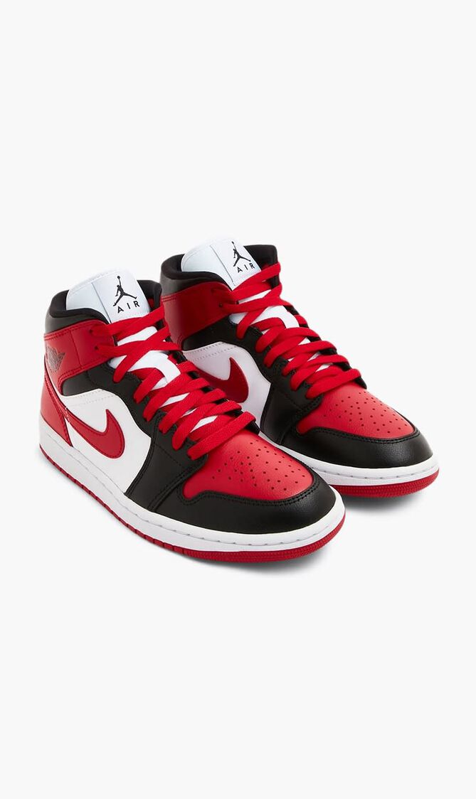 Air Jordan 1 Mid Alternate Bred Toe Sneakers